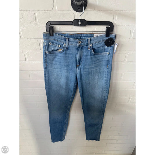 Jeans Skinny By Rag And Bone In Blue Denim, Size: 8