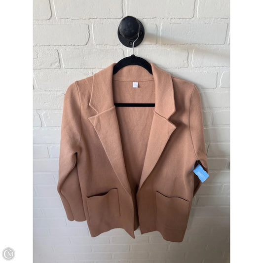 Blazer By Clothes Mentor In Tan, Size: L