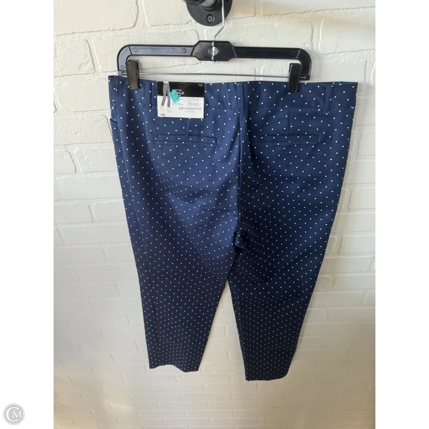Pants Dress By Liz Claiborne In Blue & White, Size: 12