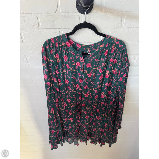 Dress Casual Short By Free People In Green & Pink, Size: M