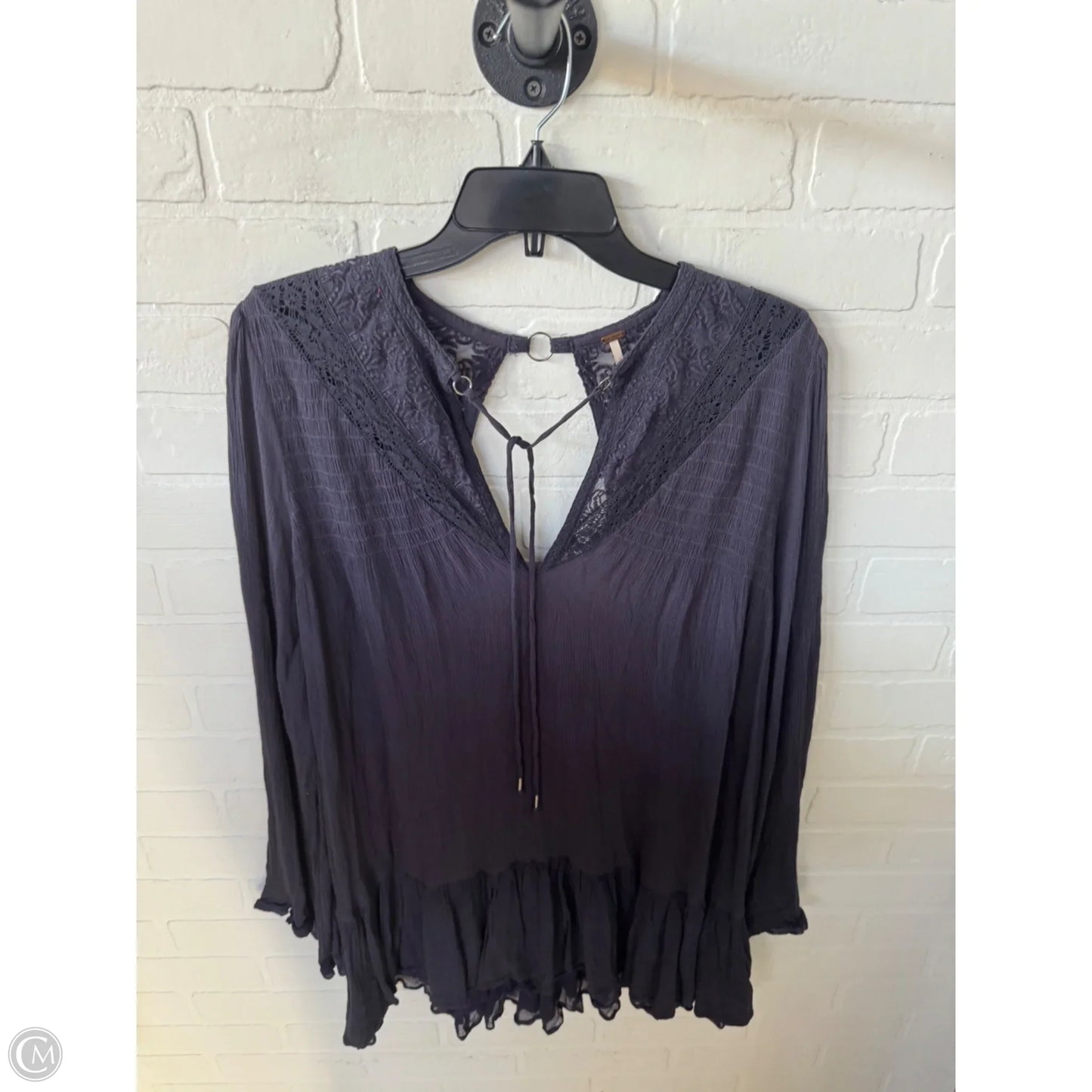 Tunic Long Sleeve By Free People In Blue, Size: M