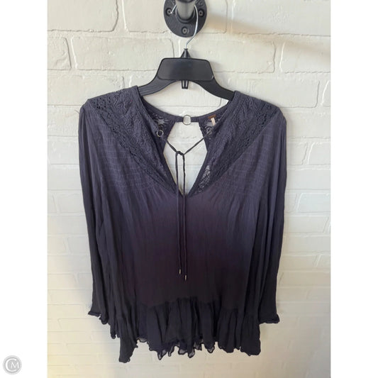 Tunic Long Sleeve By Free People In Blue, Size: M