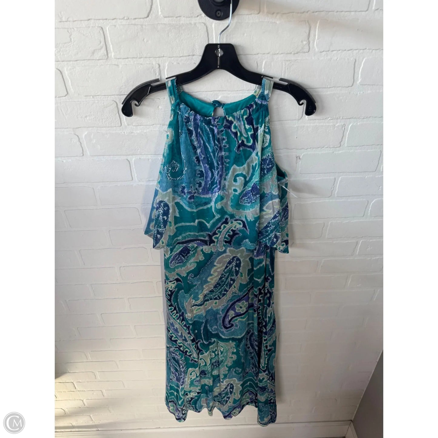 Dress Casual Maxi By Chicos In Blue & Green, Size: S