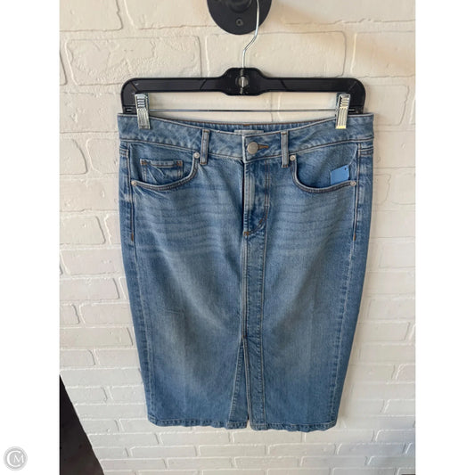 Skirt Midi By Loft In Blue Denim, Size: 4