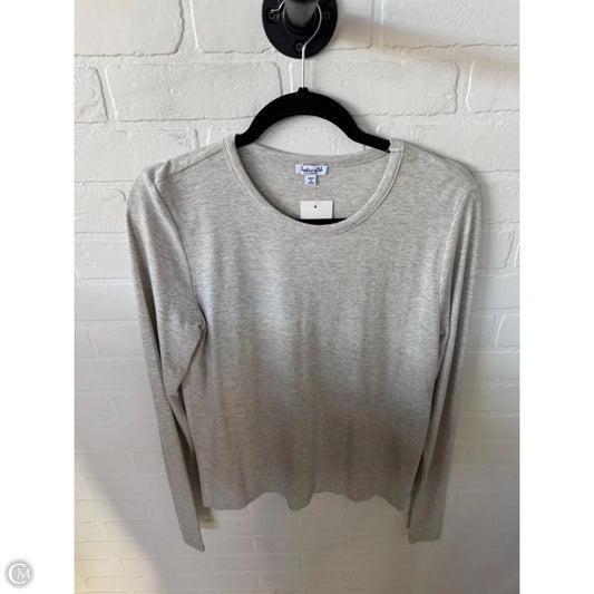Top Long Sleeve Basic By Splendid In Cream & Tan, Size: Xl