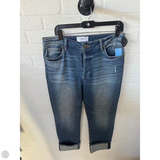 Jeans Straight By Evereve In Blue Denim, Size: 10