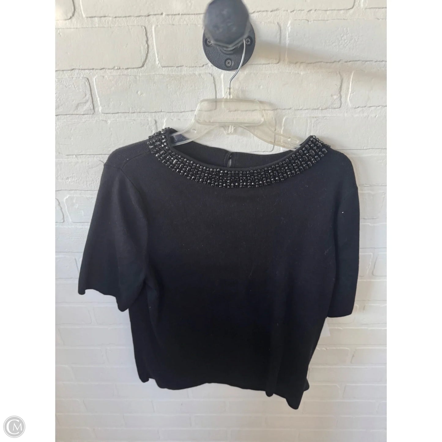 Sweater Short Sleeve By Talbots In Black, Size: Xlp