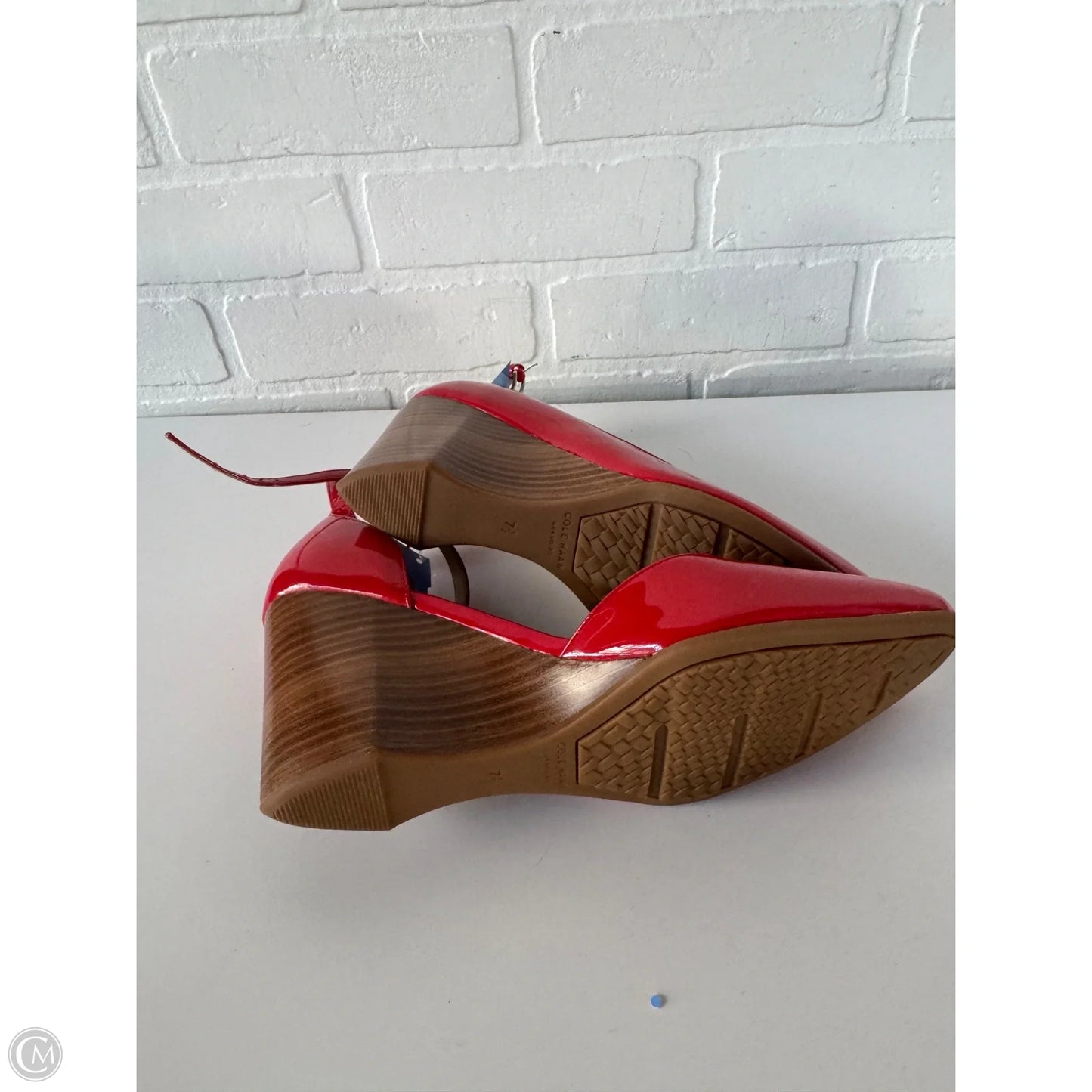 Shoes Heels Wedge By Cole-haan In Red, Size: 7.5