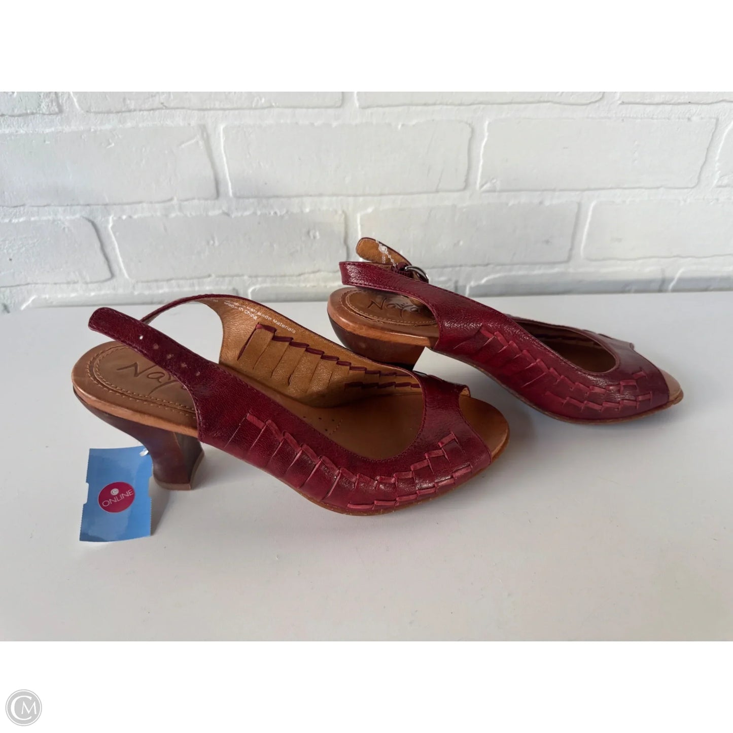 Sandals Heels Block By Cmb In Red, Size: 7.5