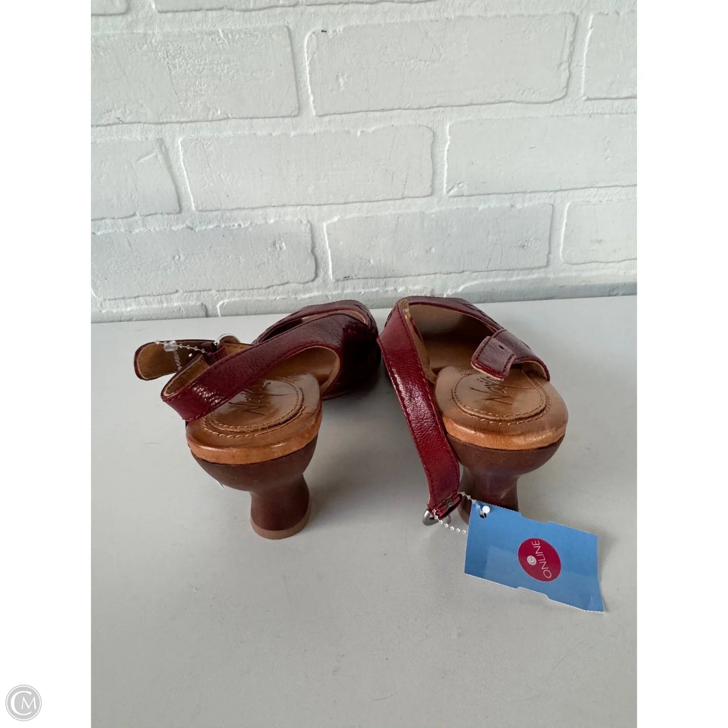 Sandals Heels Block By Cmb In Red, Size: 7.5