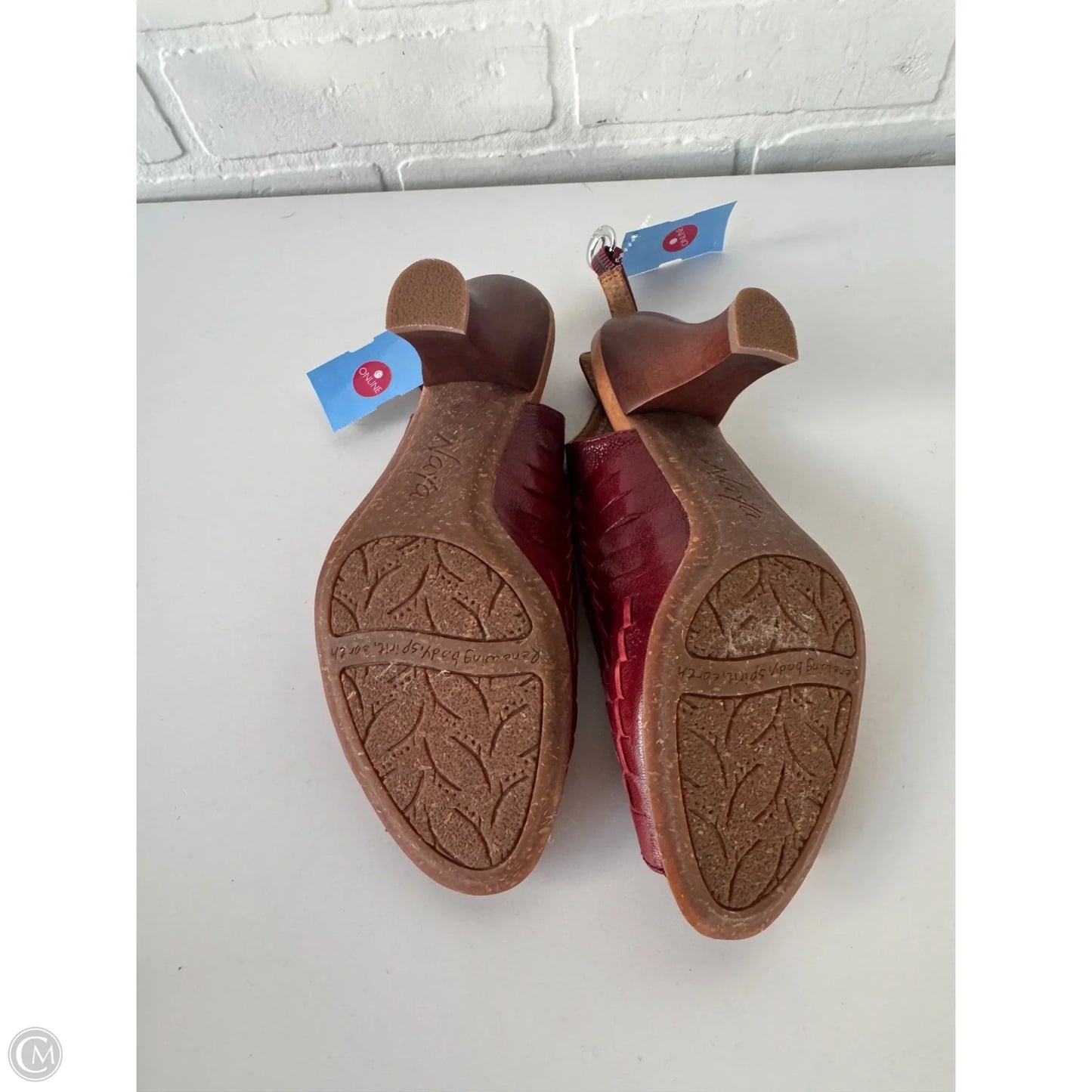 Sandals Heels Block By Cmb In Red, Size: 7.5