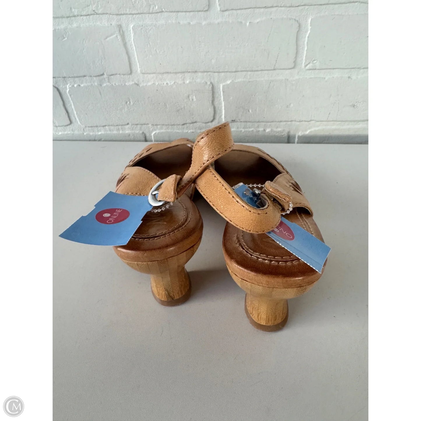 Sandals Heels Block By Cmb In Tan, Size: 7.5
