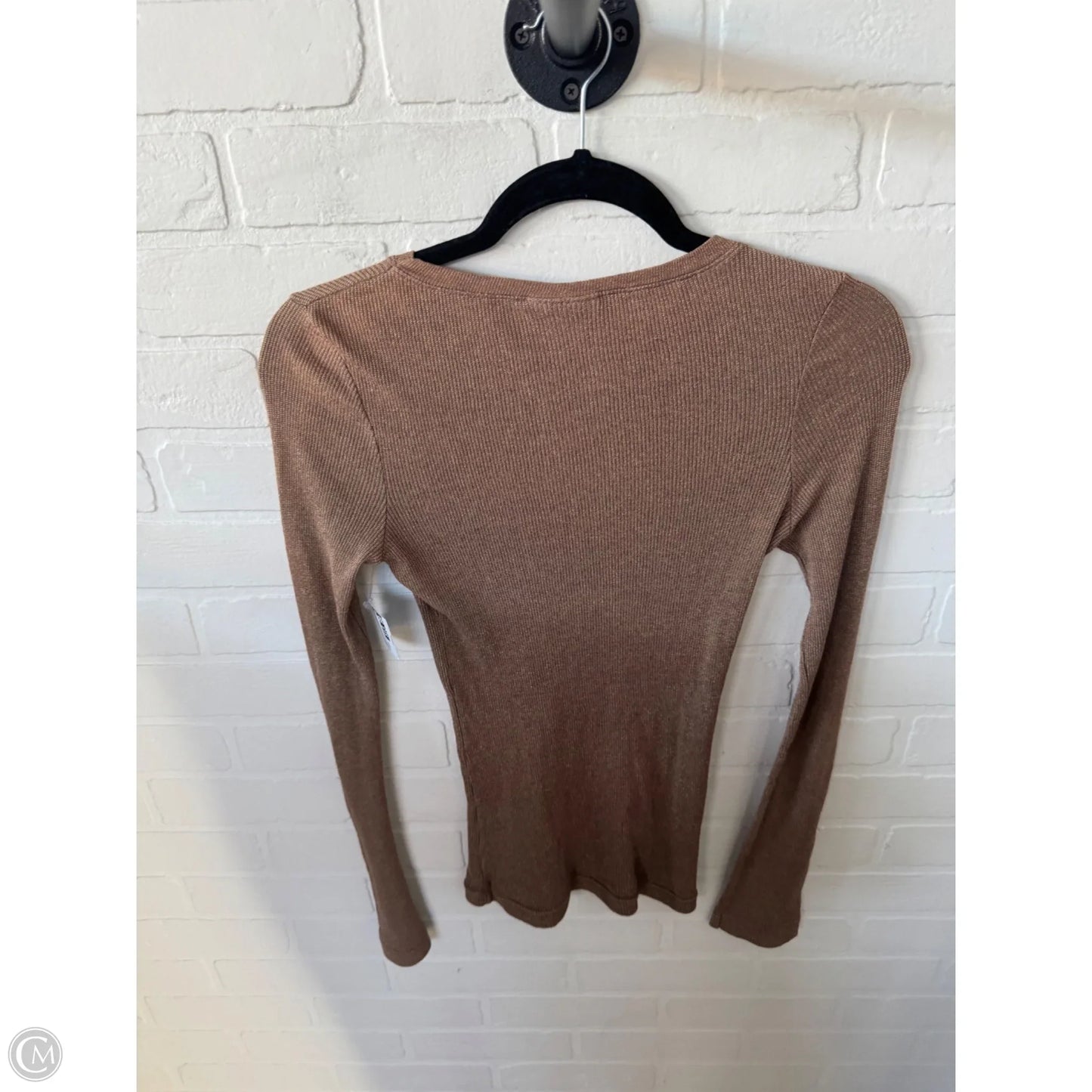 Top Long Sleeve By Michael Stars In Bronze, Size: Osfm