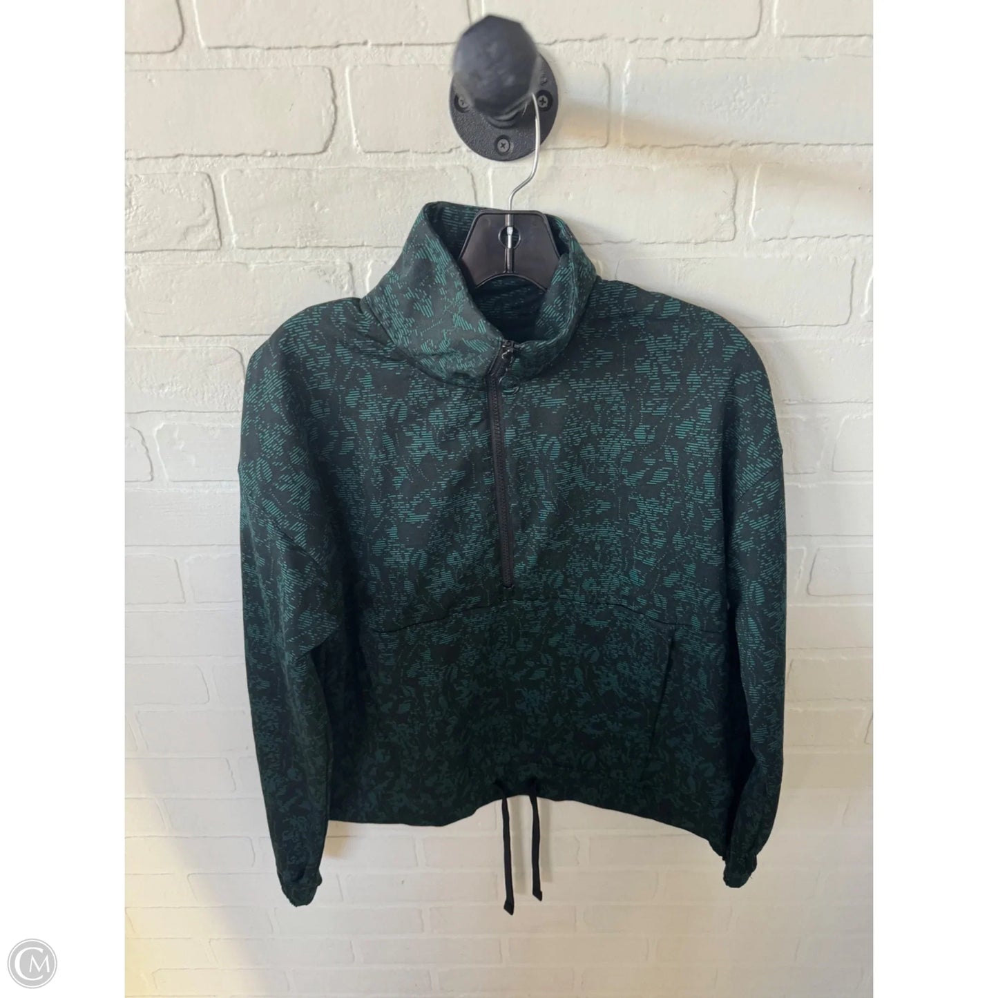 Athletic Sweatshirt Collar By Mondetta In Black & Green, Size: Xs