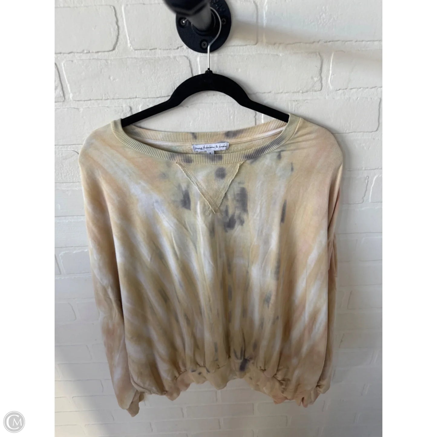 Sweatshirt Crewneck By Young Fabulous & Broke In Yellow, Size: L