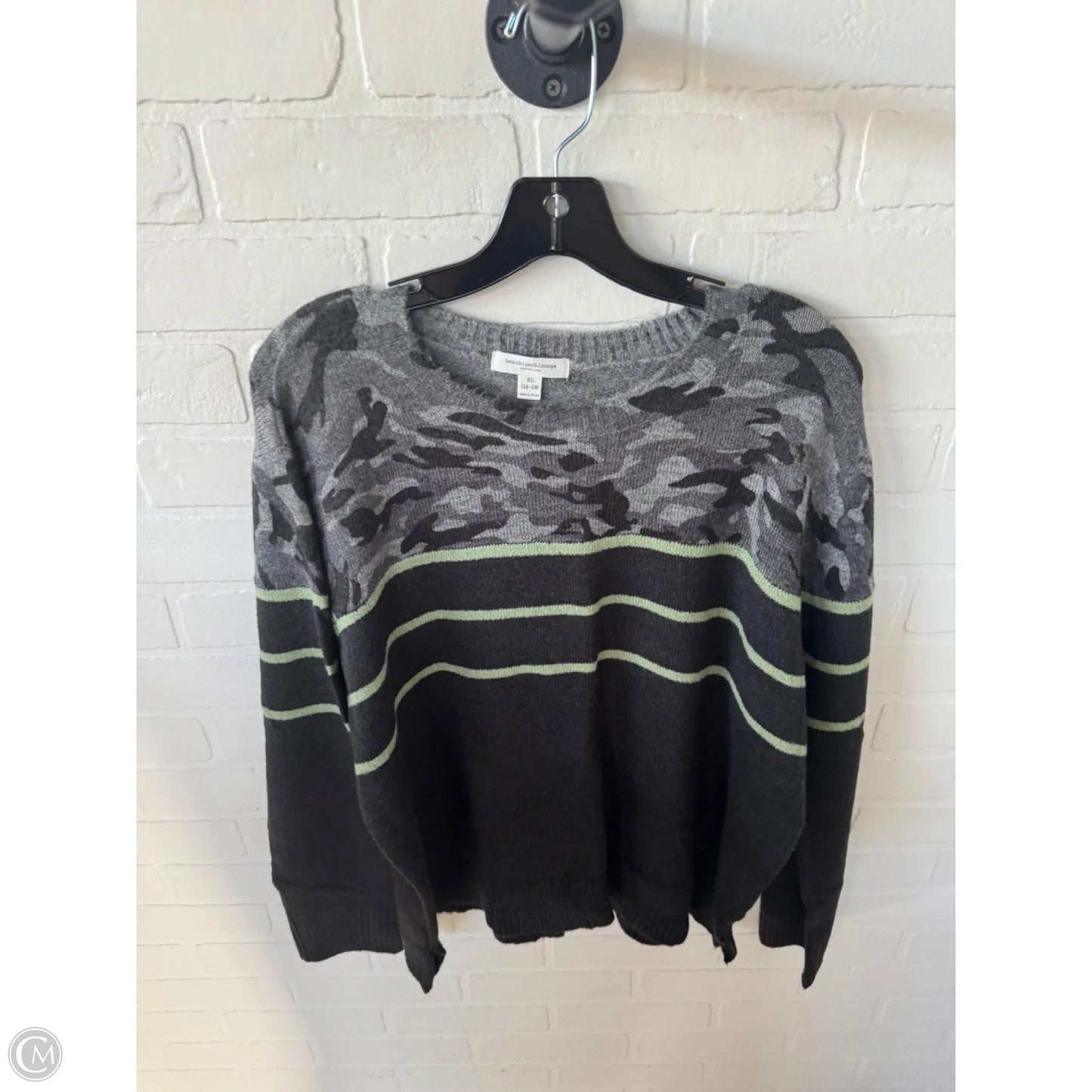 Sweater By Beachlunchlounge In Green & Grey, Size: Xl