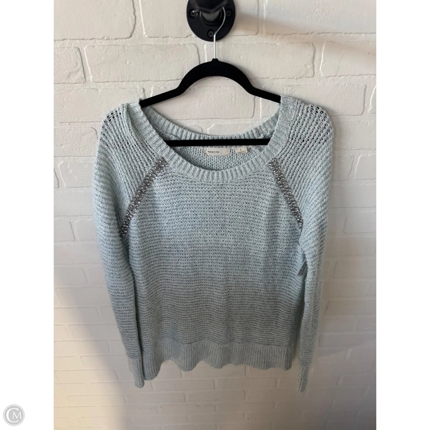 Sweater By Sleeping On Snow In Blue & White, Size: M