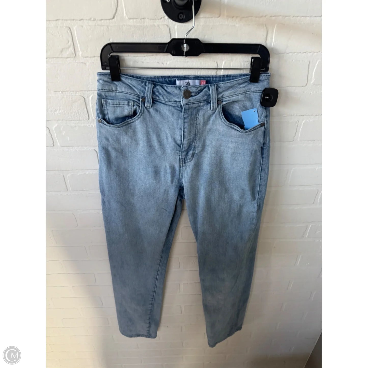 Jeans Straight By Cabi In Blue Denim, Size: 4