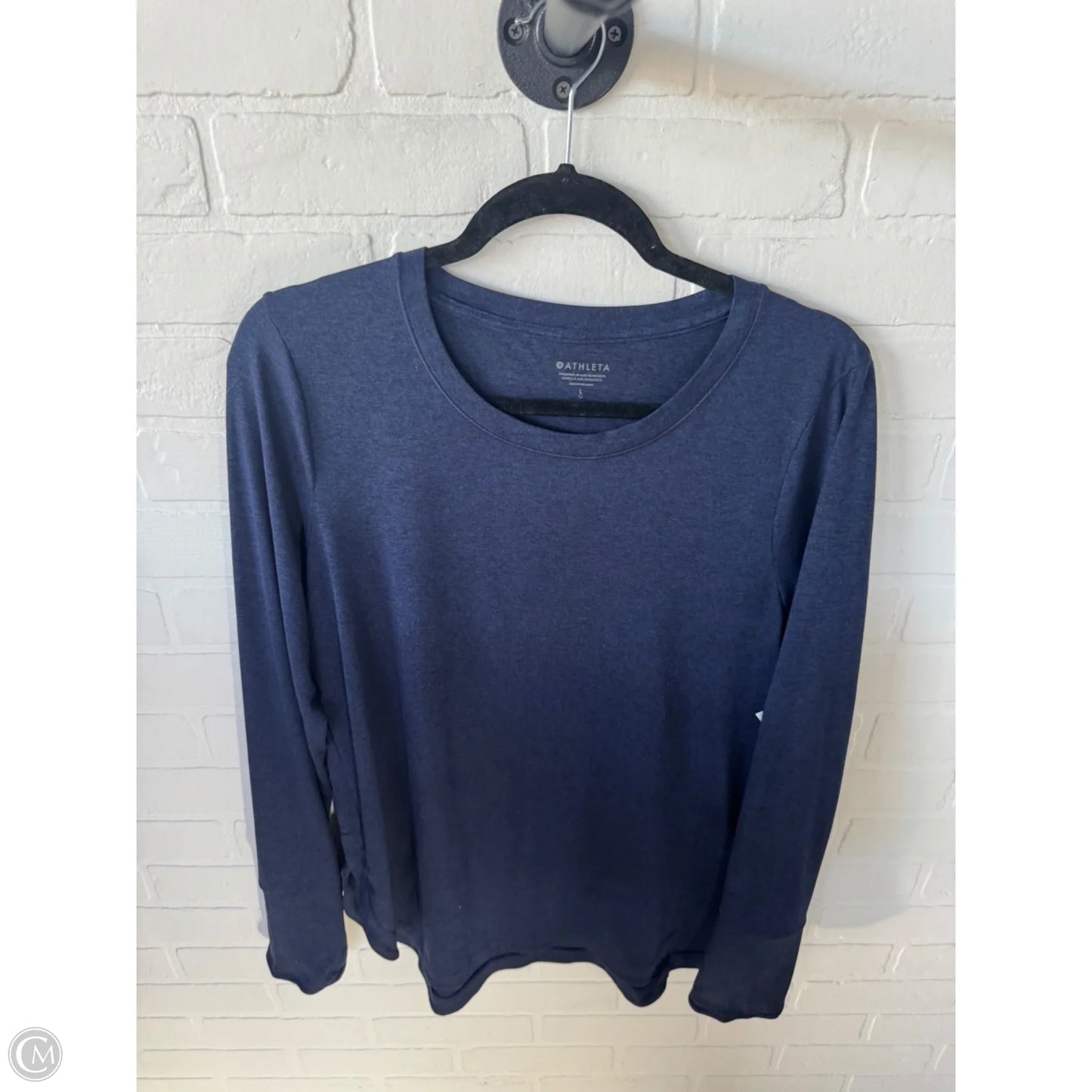 Athletic Top Long Sleeve Crewneck By Athleta In Blue, Size: L