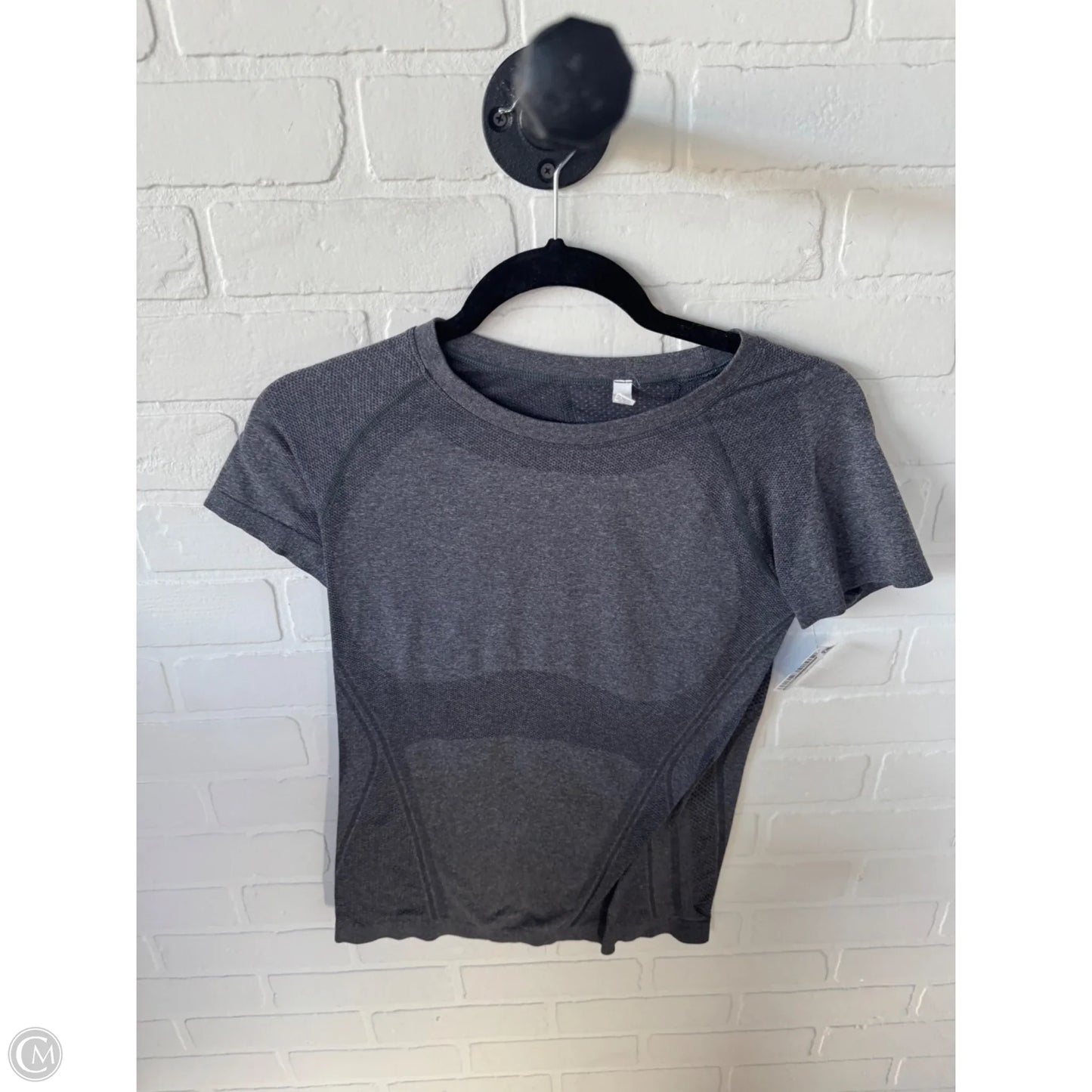Athletic Top Short Sleeve By Athleta In Grey, Size: S