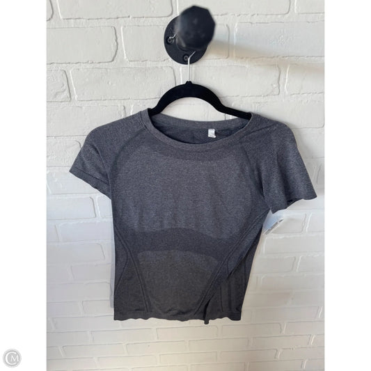 Athletic Top Short Sleeve By Athleta In Grey, Size: S