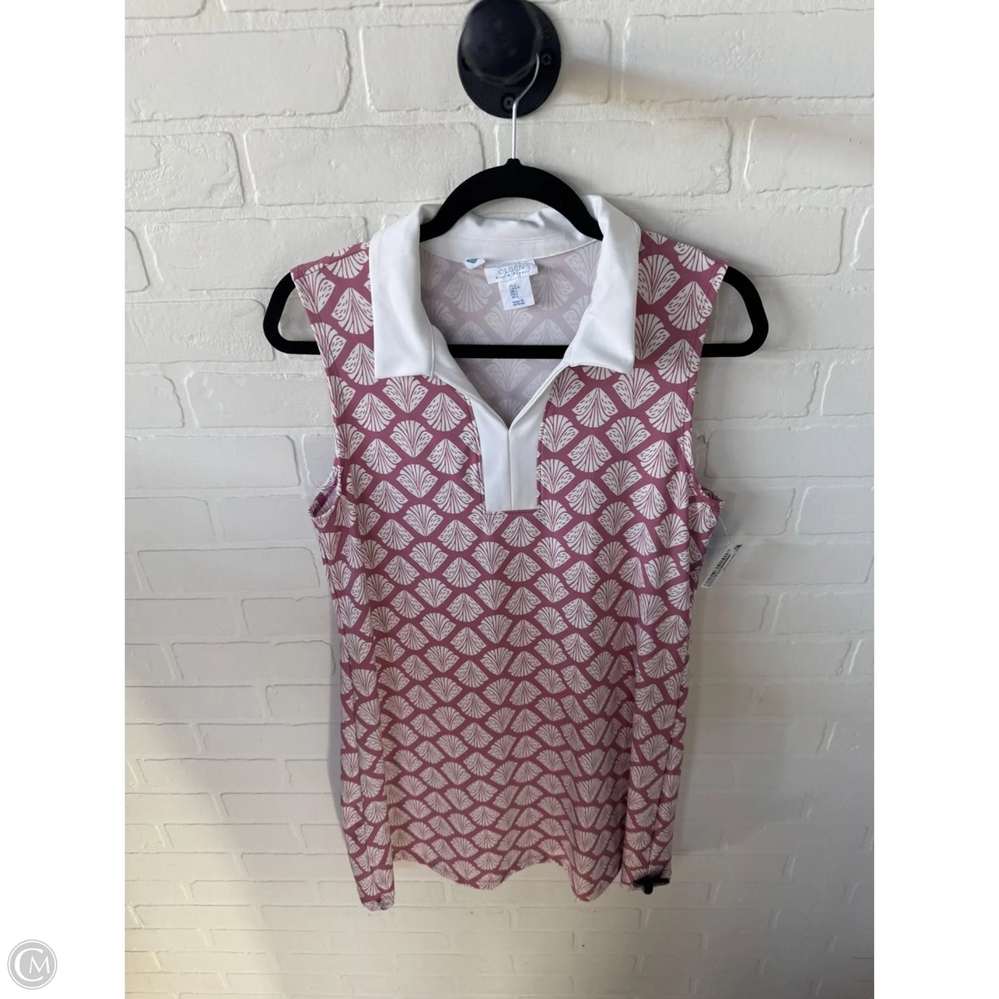 Athletic Dress By Sigrid Olsen In Pink & White, Size: L