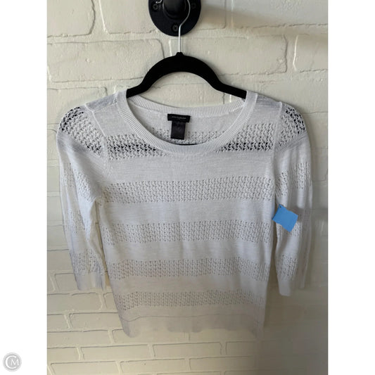 Sweater Short Sleeve By Ann Taylor In White, Size: S