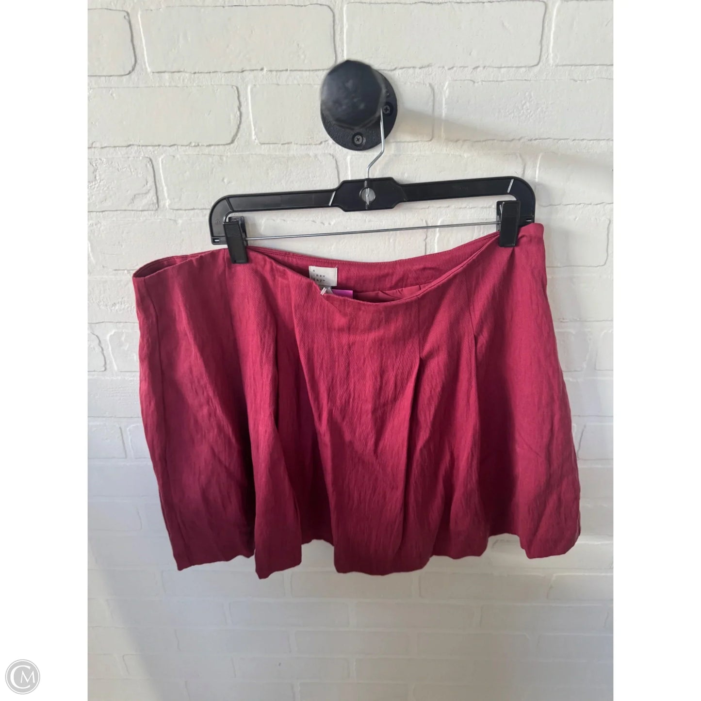 Skirt Mini & Short By A New Day In Red, Size: 16