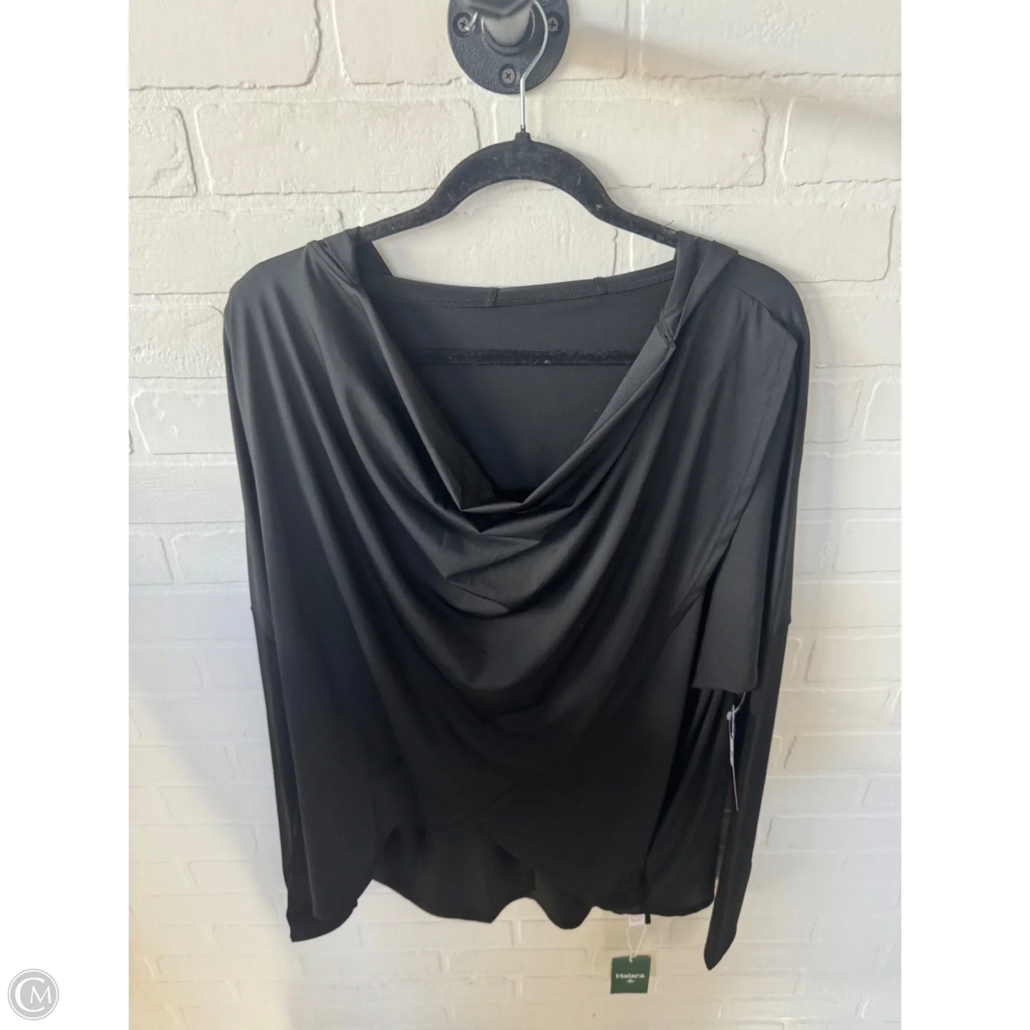 Athletic Top Long Sleeve Hoodie By Halara In Black, Size: Xl