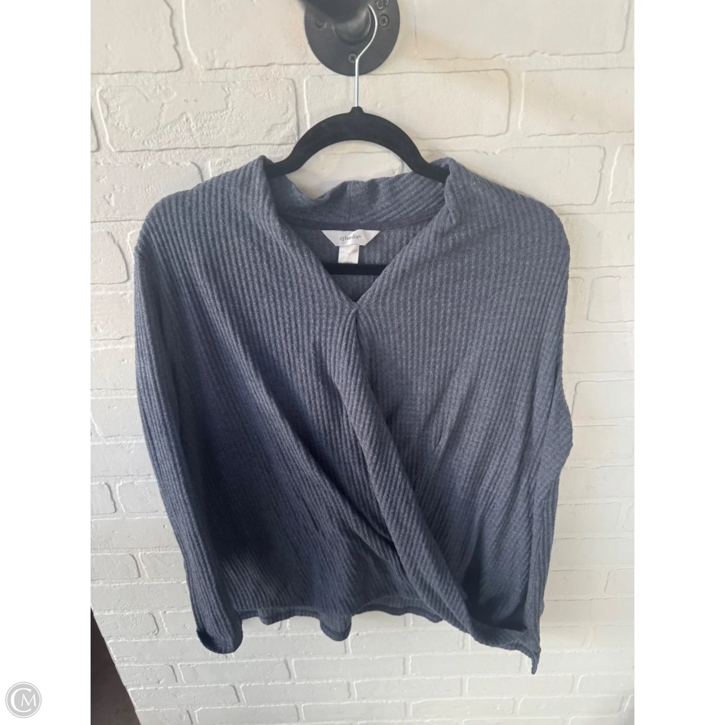 Top Long Sleeve By Cj Banks In Blue, Size: 1x