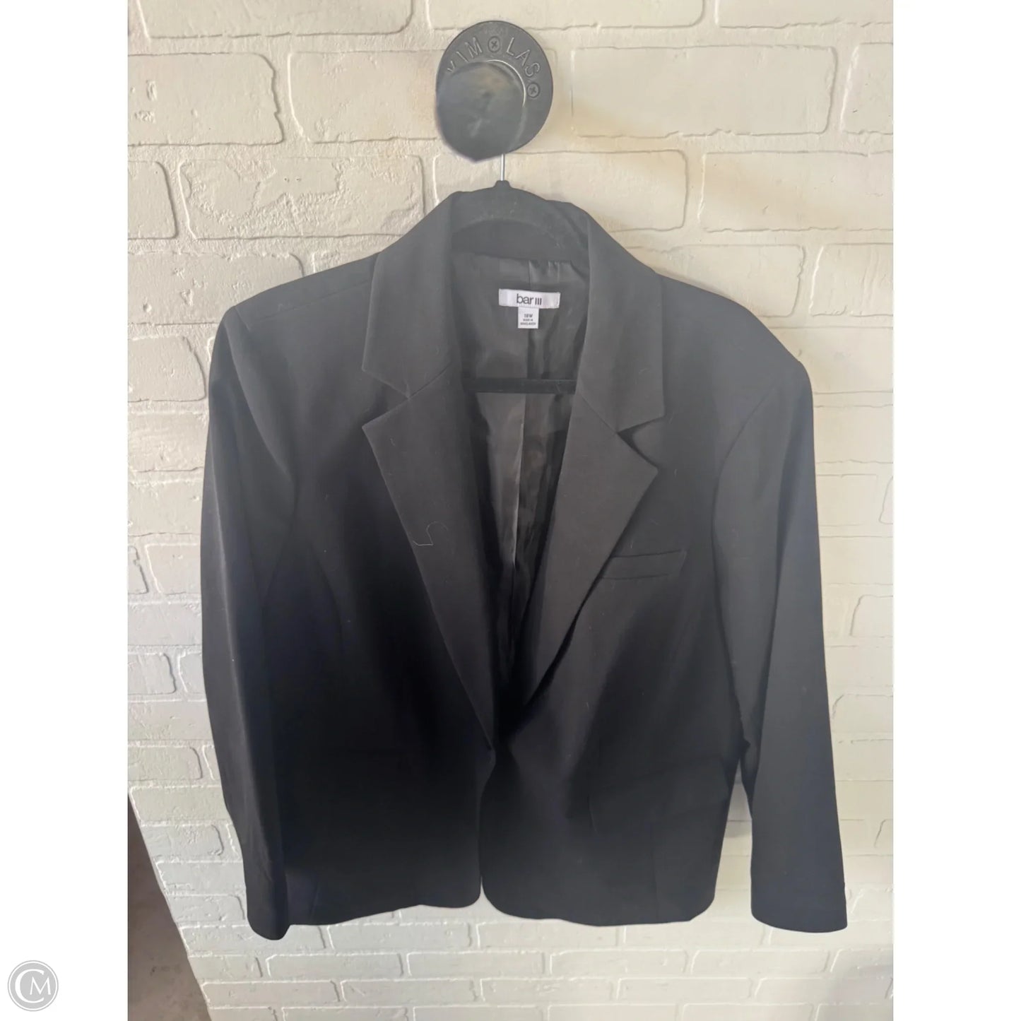 Blazer By Bar Iii In Black, Size: 1x