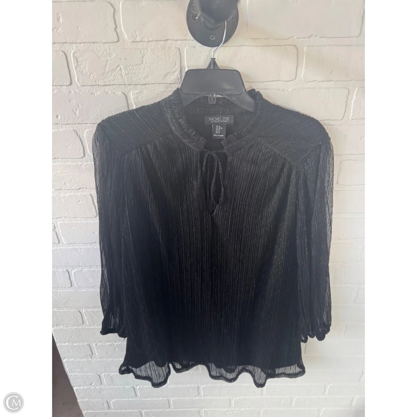 Top Long Sleeve By Rachel Zoe In Black, Size: 1x