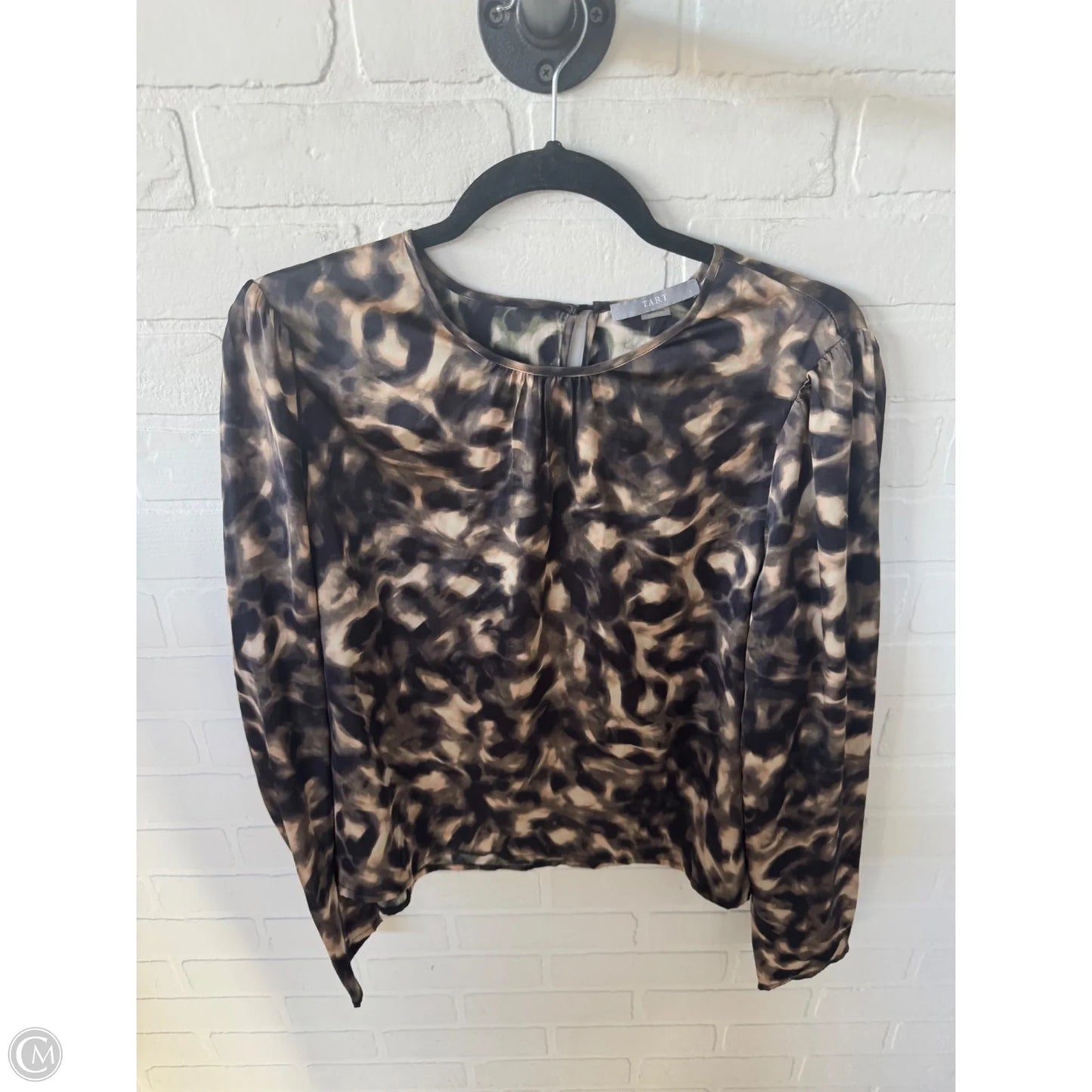 Top Long Sleeve By Tart In Black & Brown, Size: L