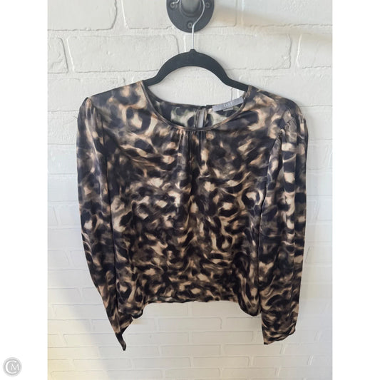 Top Long Sleeve By Tart In Black & Brown, Size: L
