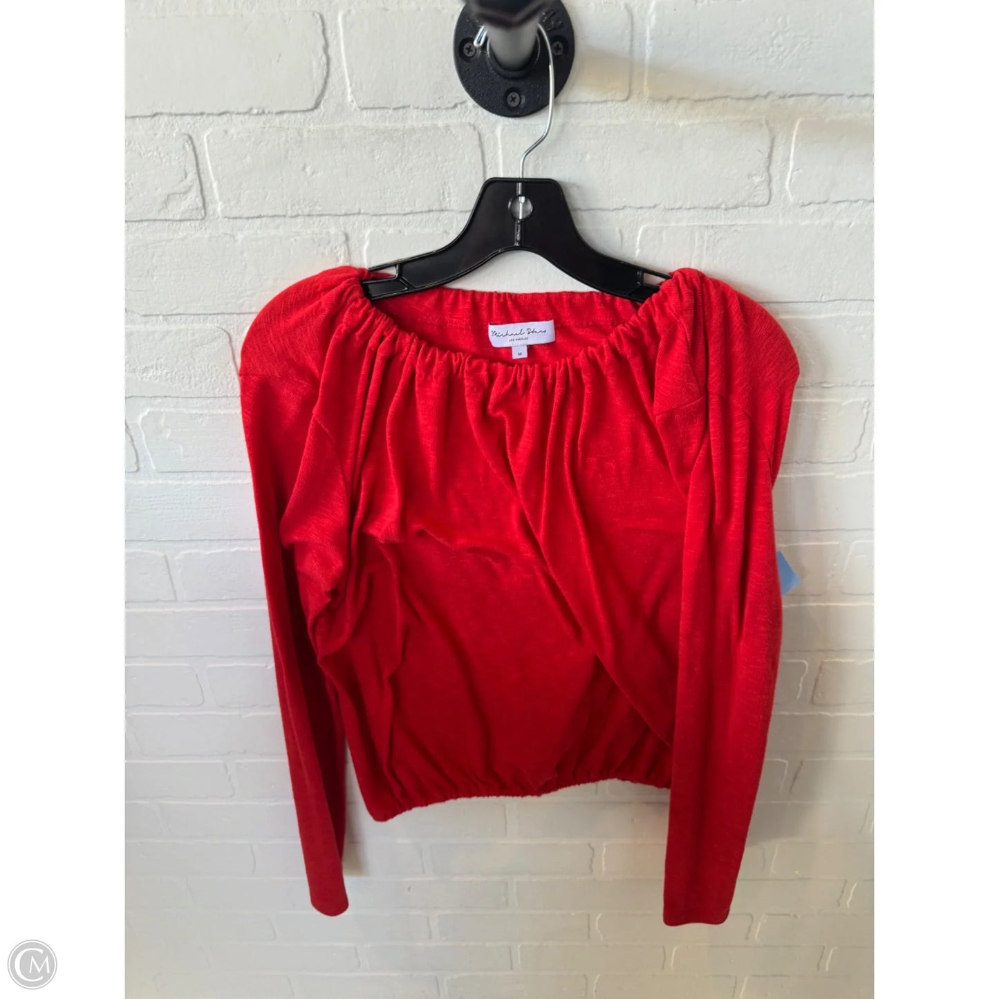 Top Long Sleeve By Michael Stars In Red, Size: M