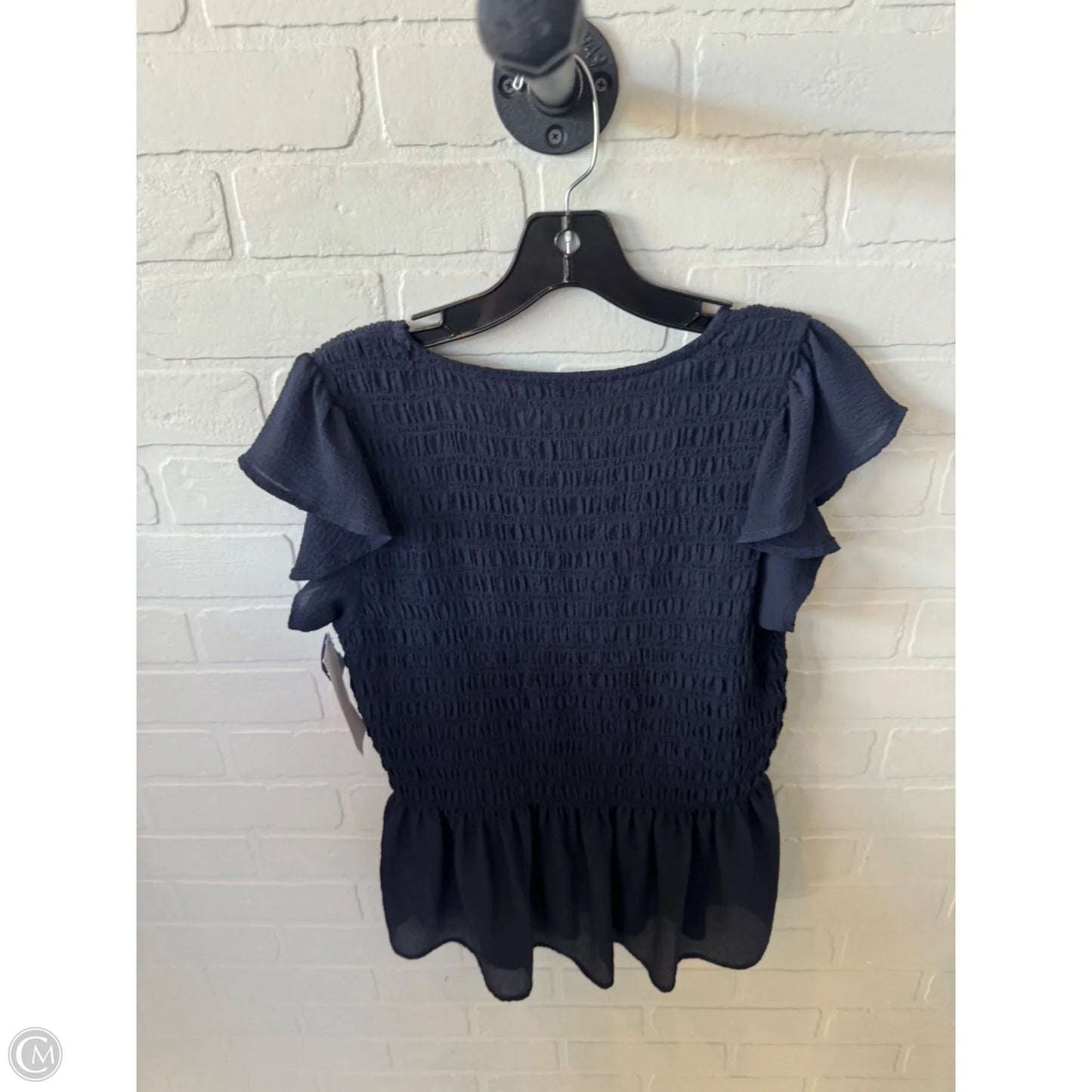 Top Short Sleeve By Madewell In Blue, Size: S