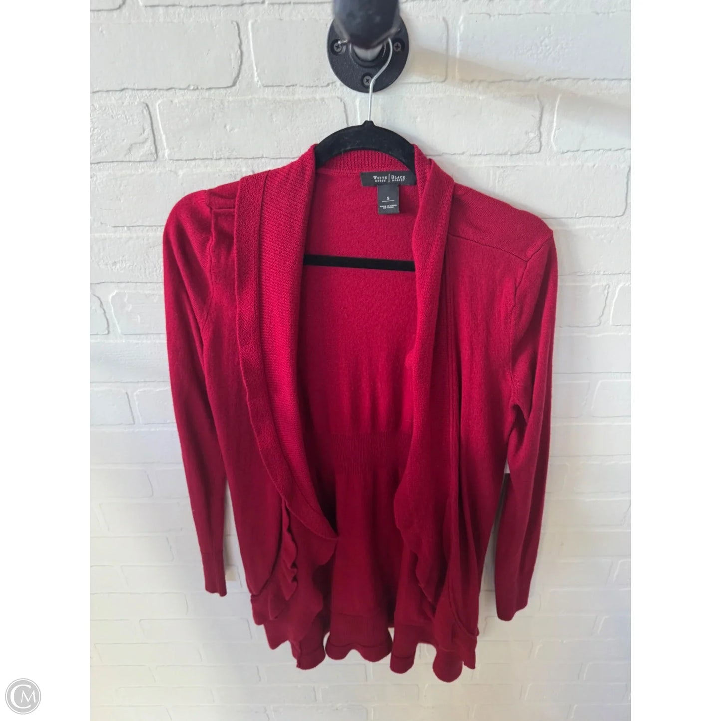 Sweater Cardigan By White House Black Market In Red, Size: S