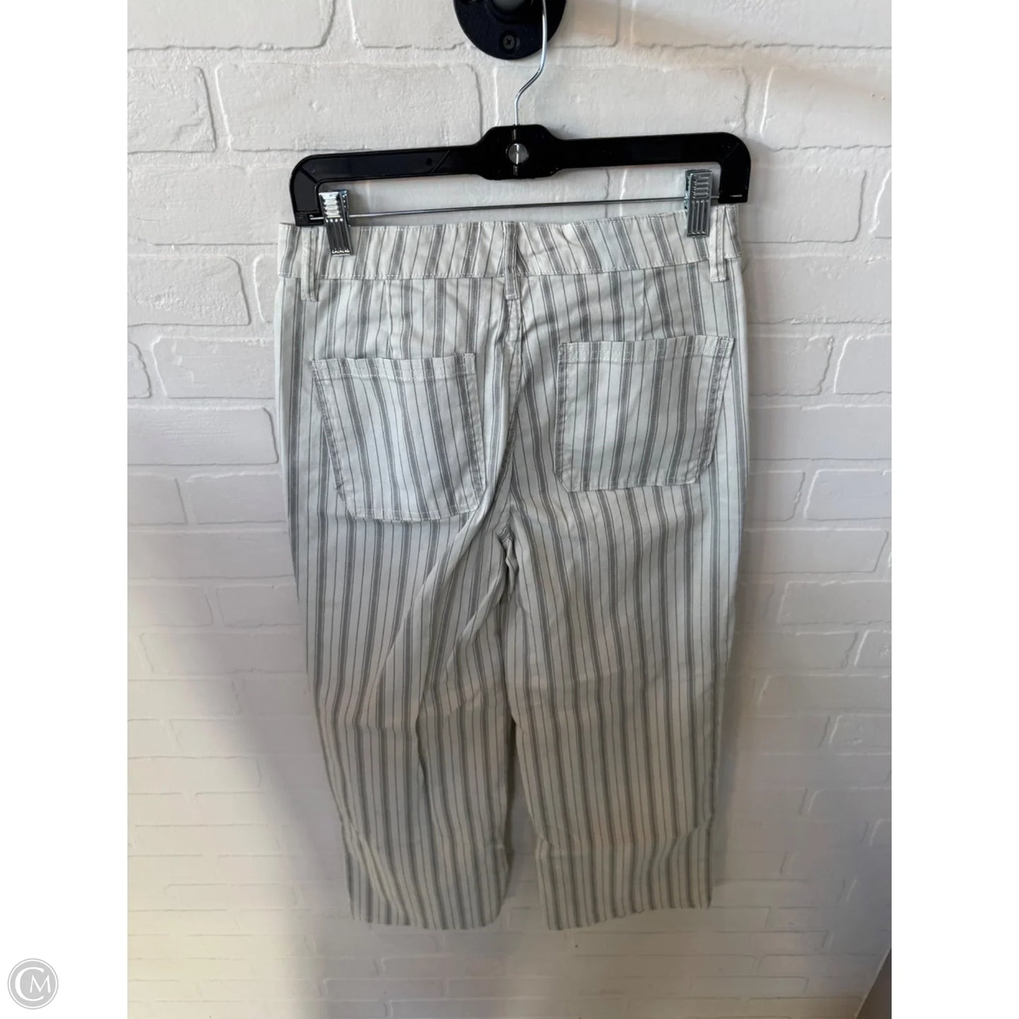 Pants Wide Leg By Oat In Green & White, Size: 8