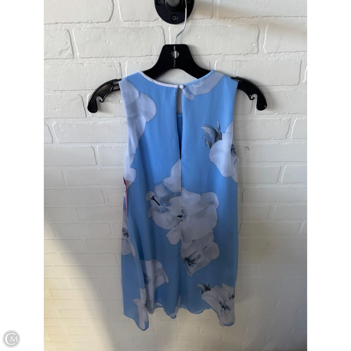 Dress Casual Short By Calvin Klein In Blue & White, Size: Xs