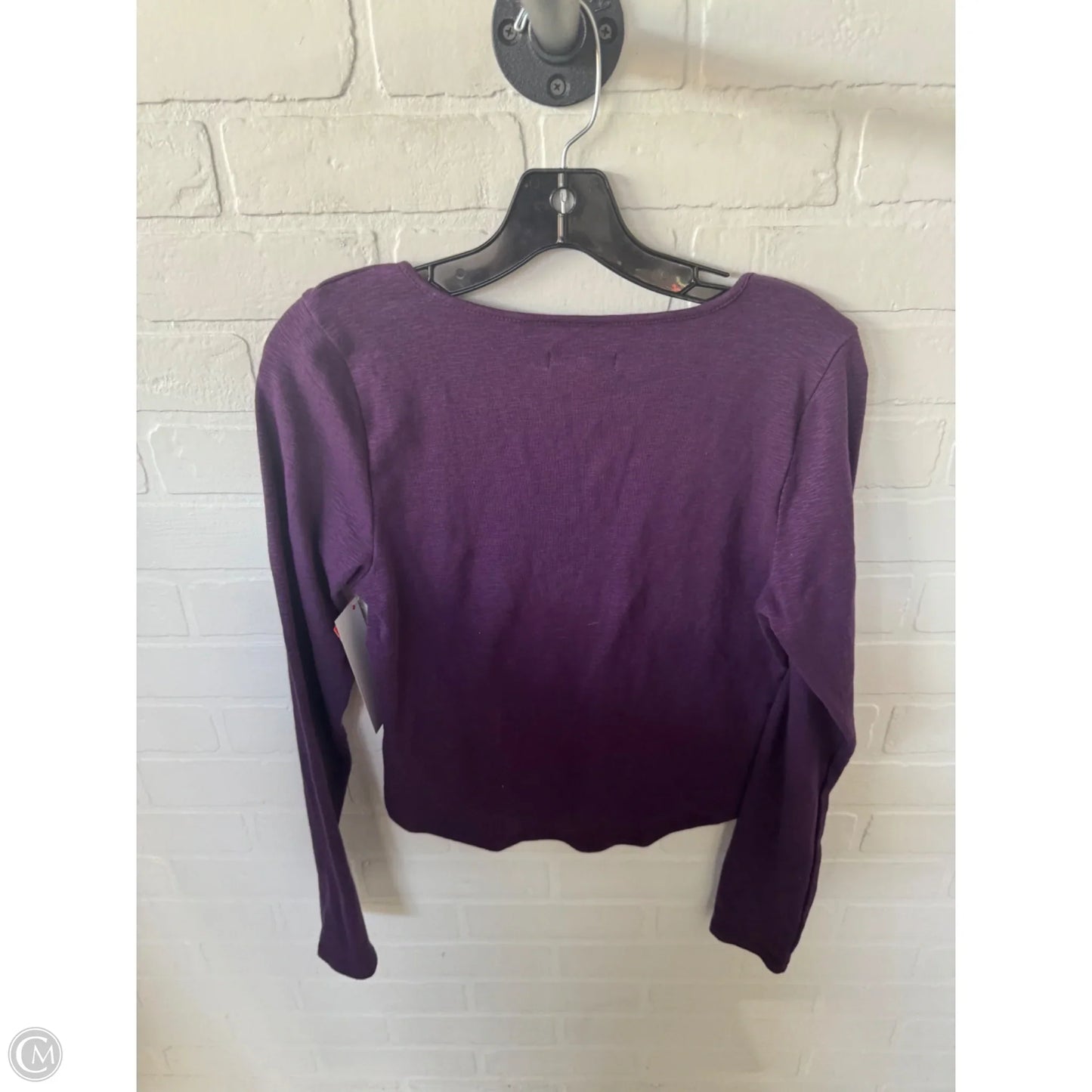 Top Long Sleeve Basic By Madewell In Purple, Size: L