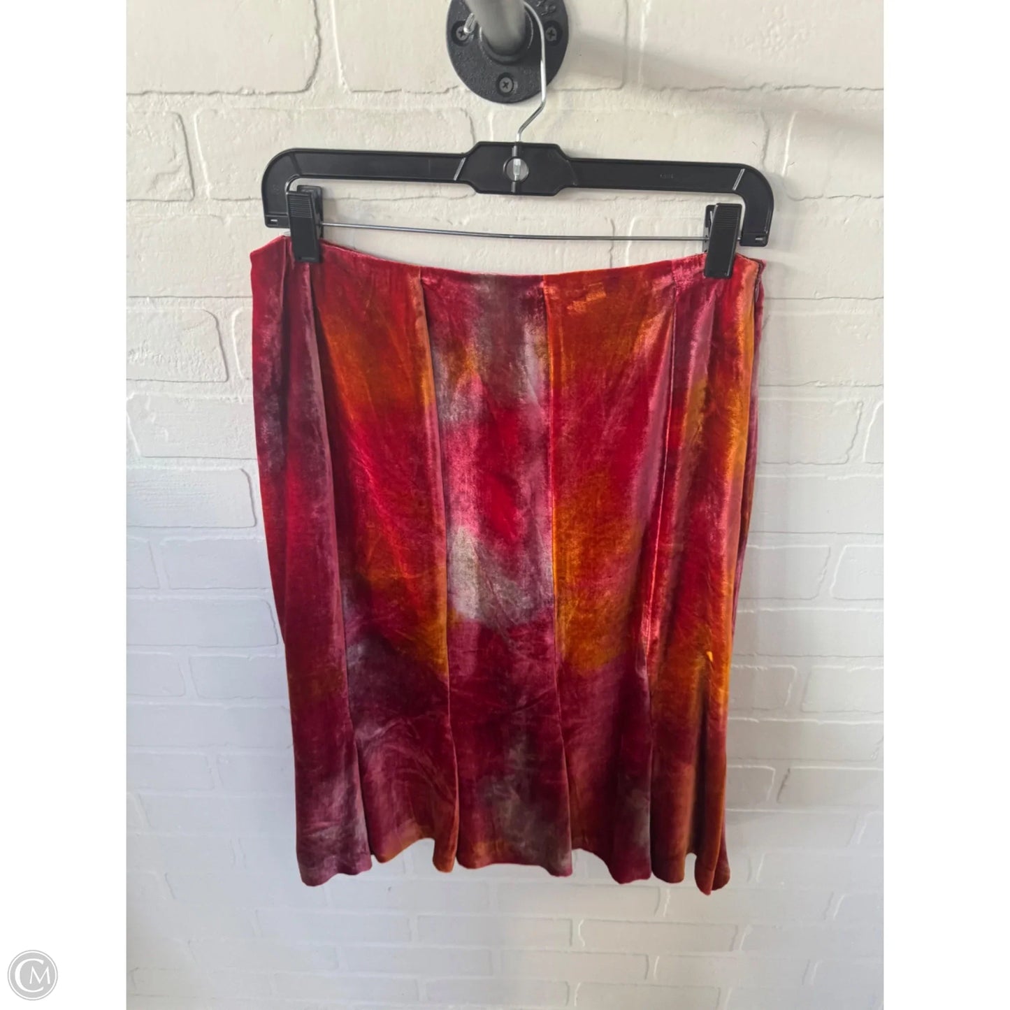 Skirt Midi By Clothes Mentor In Orange & Red, Size: 8