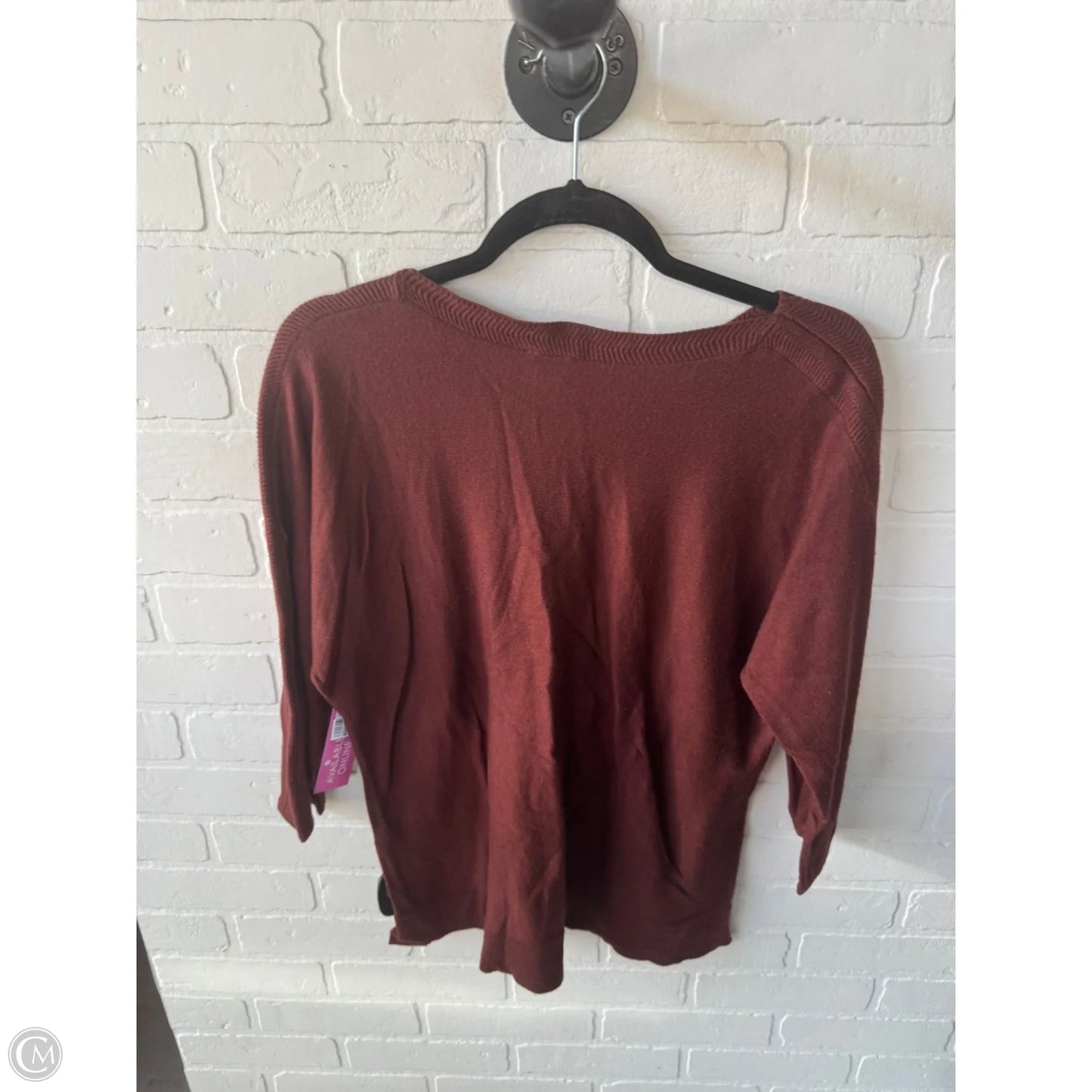 Sweater By Chicos In Brown, Size: L