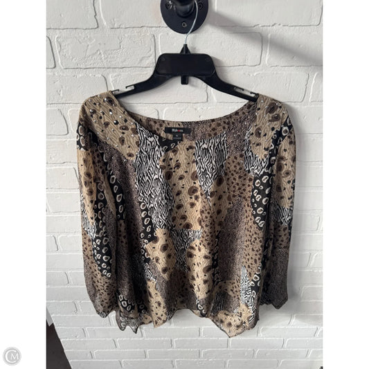 Top 3/4 Sleeve By Style And Company In Animal Print, Size: Xl