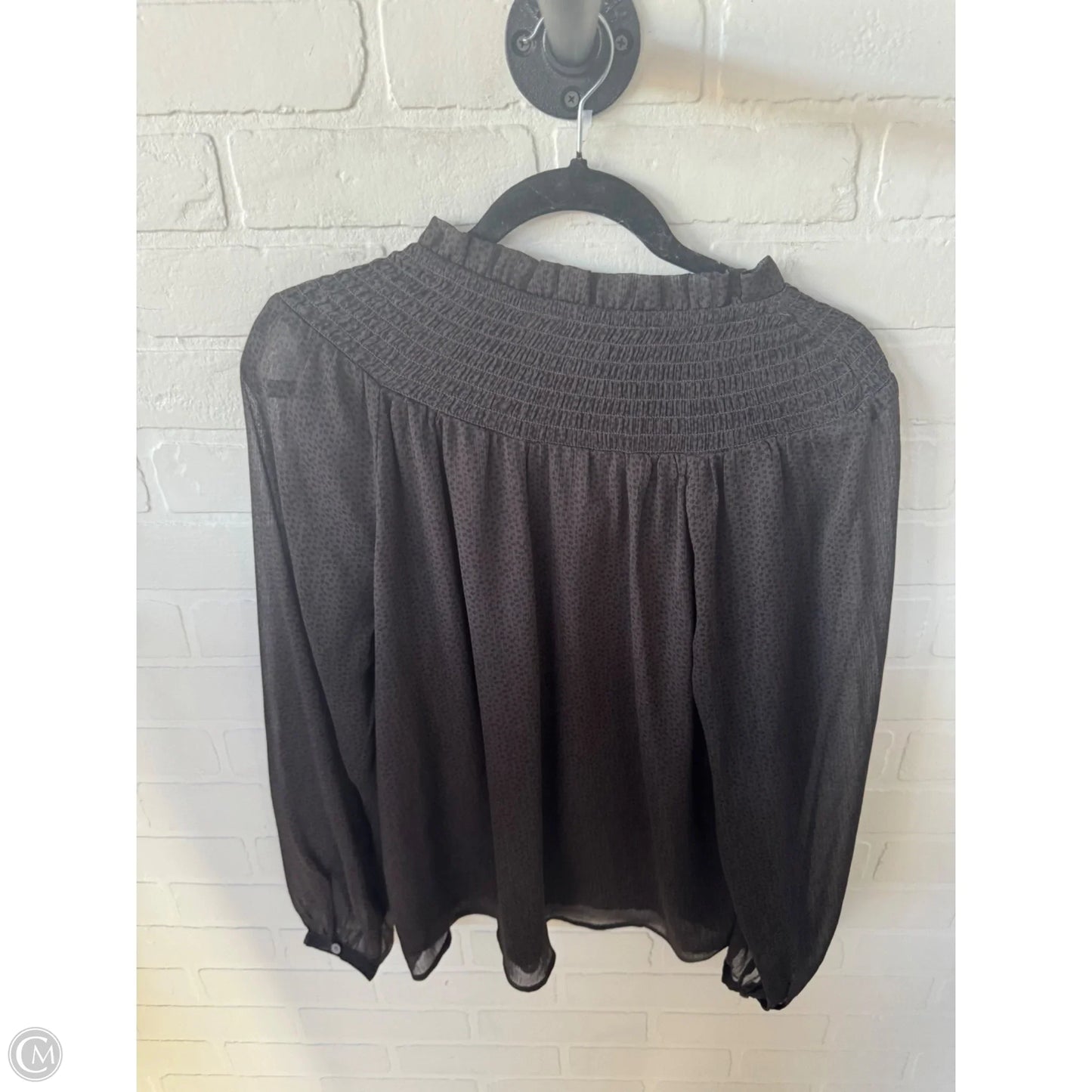 Top Long Sleeve By Loft In Black & Brown, Size: M