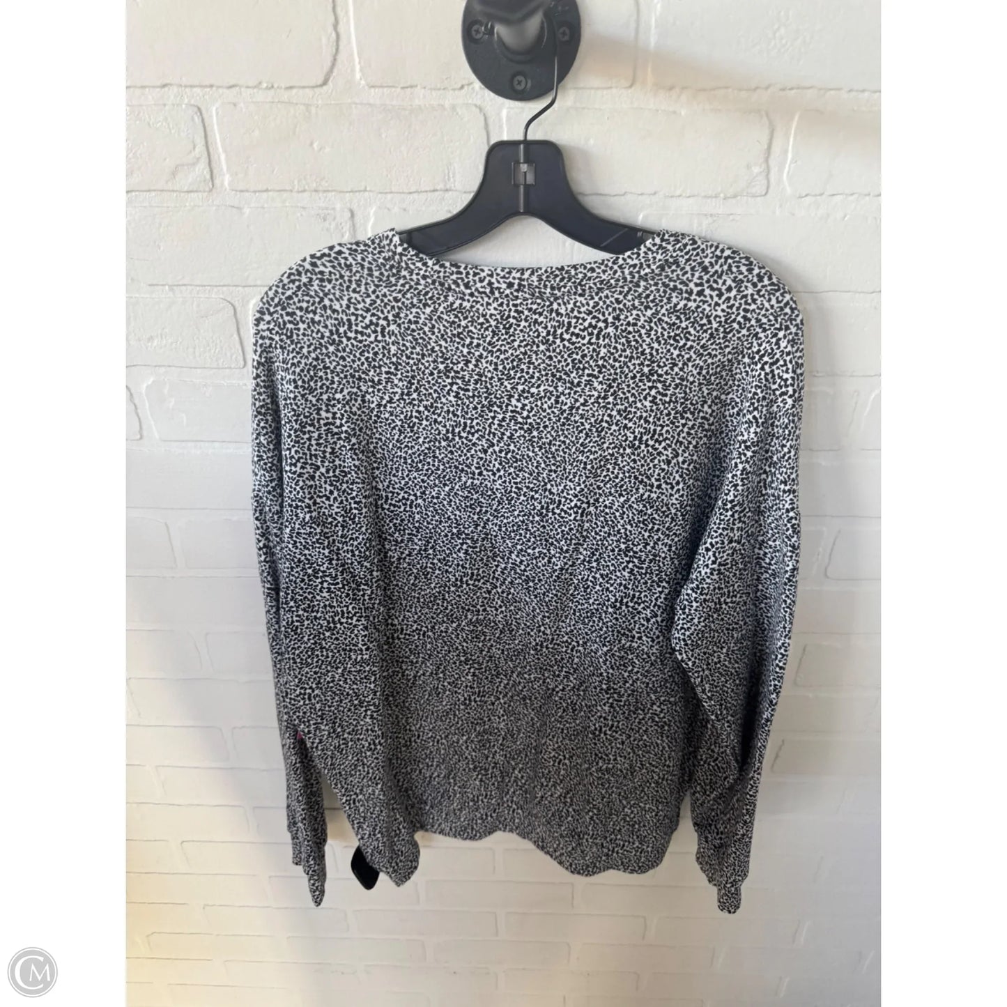 Athletic Sweatshirt Crewneck By Athleta In Black & White, Size: M