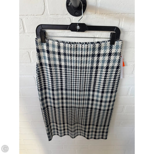 Skirt Midi By Ann Taylor In Blue & Cream, Size: 4