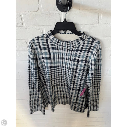 Sweater By Ann Taylor In Blue & Cream, Size: S