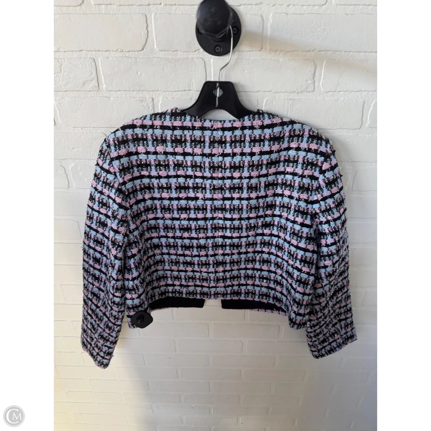 Blazer By Ann Taylor In Black & Blue, Size: M