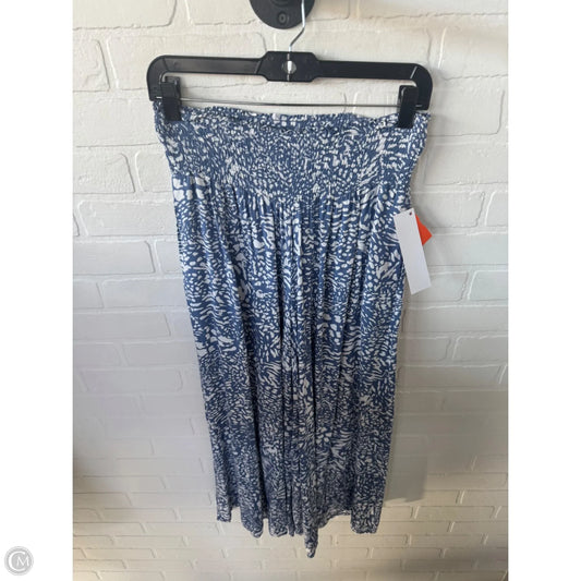 Pants Wide Leg By Kori America In Blue & White, Size: 4