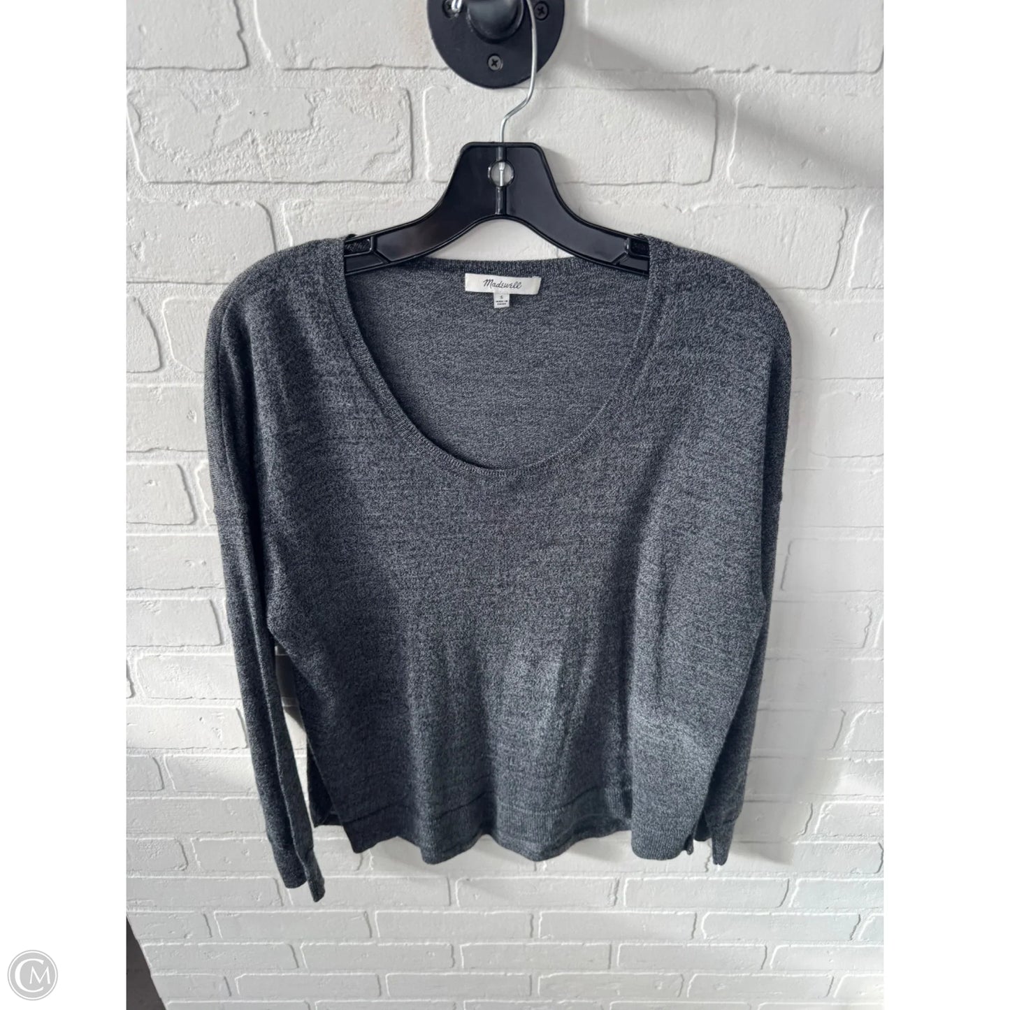 Top Long Sleeve By Madewell In Grey, Size: S